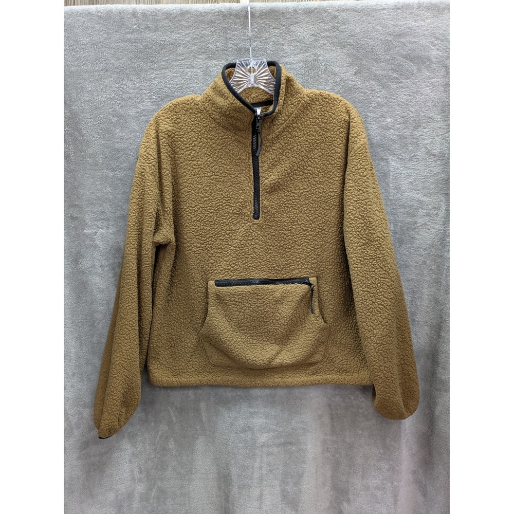 Teddy Jacket Juniors Large 11-13 Brown Pockets Casual Outdoor Cozy Preppy